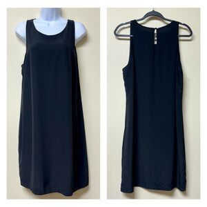 CYNTHIA ROWLEY 100% Silk Sheath Dress Black, Sz 10